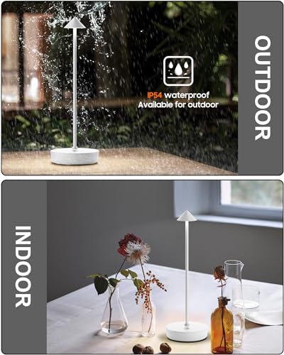 LED Cordless Table Lights Rechargeable 6000mAh Battery Outdoor Desk Lamp