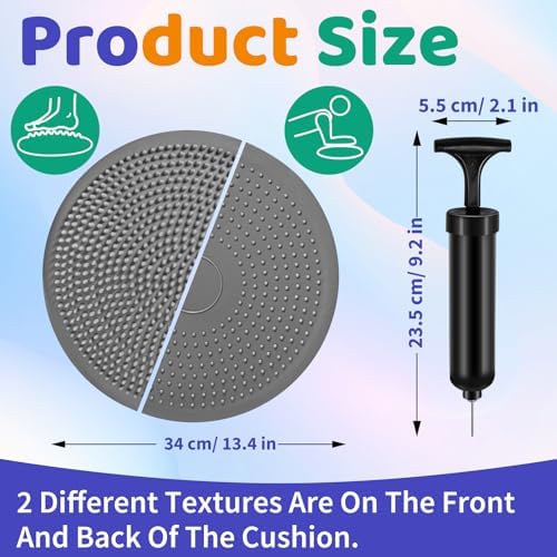 biguphate Wobble Cushion Set with Hedgehog Balance Pods & Pump