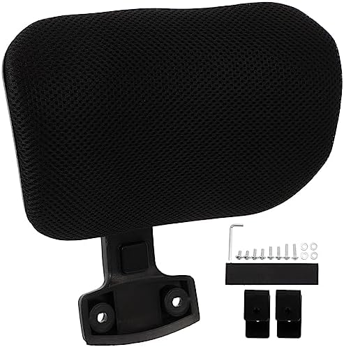 Operitacx Office Computer Chair Headrest, Adjustable Height, Black Mesh
