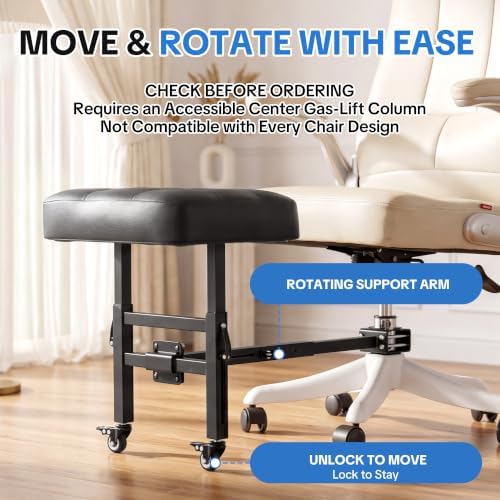 BALAPET Office Chair Footrest Attachment, Adjustable Height & Distance