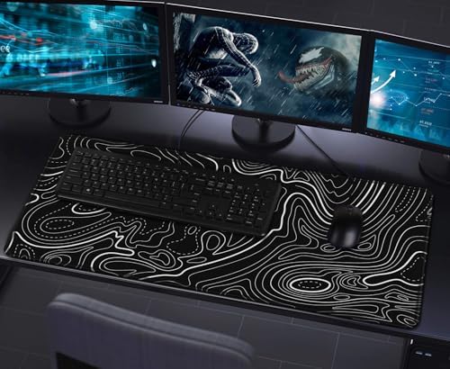 Large Gaming Mouse Pad with Stitched Edges Waterproof 31.5X15.7In
