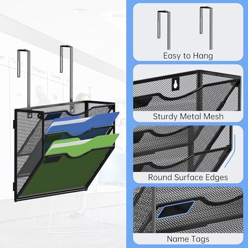 Kuntine.B Wall File Organizer Office Hanging Magazine Holder Wall File Organizer for Office Home