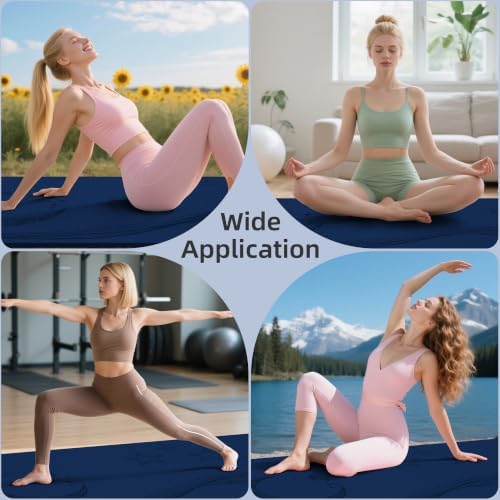 HAHE Extra Wide Yoga Mat, 72"x40"x0.4"Thick, Large Exercise Mats