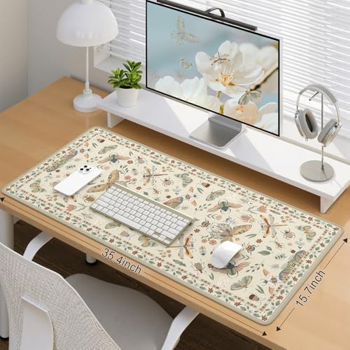 iCasso Beige Large Mouse Pad, Desk Matt for Desktop