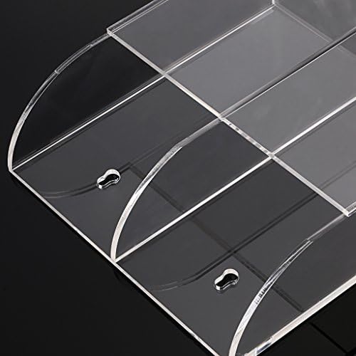 Hipiwe Wall Mount Remote Control Holder Acrylic Media Organizer, 2 Slots