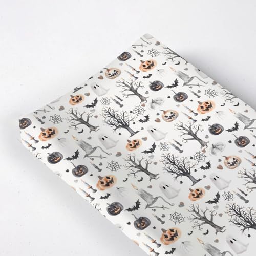 Halloween Pumpkin Bats Spiders Trees Hearts Pattern Baby Changing Pad Cover, Unisex Fall Winter Holiday Nursery Diaper Changing Table Pad Mat Sheet for Boys Girls-16x32