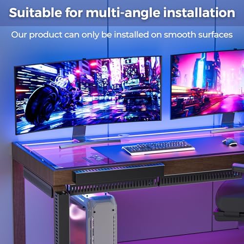 Yecaye 62.8in(4x15.7in) No-Drill Large Cable Management, Under Desk Cord Organizer with Adhesive, Open Slot Cable Raceway for Home/Office/Network, Black