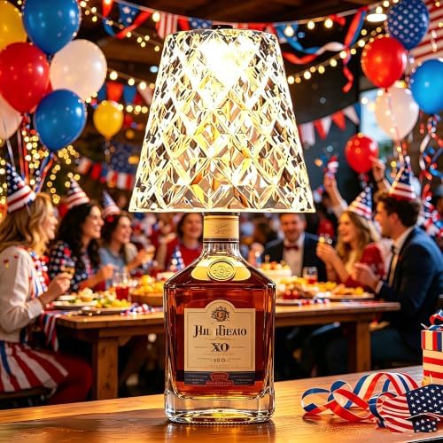 2 Pack Wine Bottle Lamp Crystal Clear
