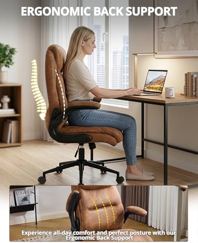 Karl home Ergonomic Office Chair High Back, Bronzing Brown