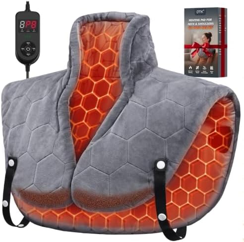 UTK 30S Fast Heating Pad for Neck Shoulders, 6X Far Infrared Therapy Pad
