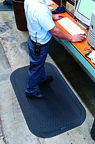 M+A Matting - 422000046 Hog Heaven Ergonomic Industrial-Grade Anti-Fatigue Mat 7/8" 6' Length x 4' Width x Black by