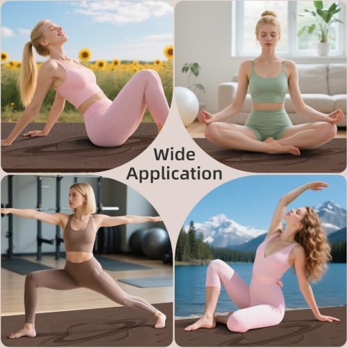 HAHE Extra Wide Yoga Mat, 72"x40"x0.4"Thick, Large Exercise Mats