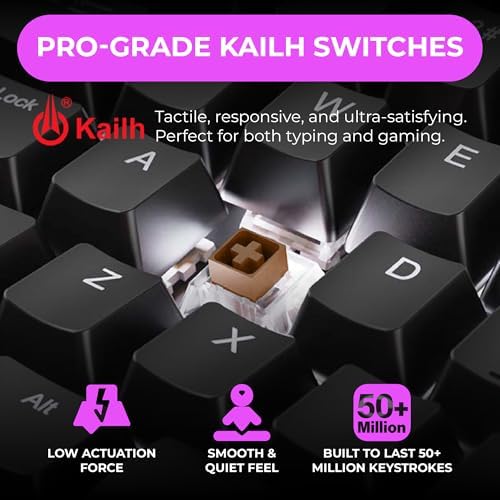 Cloud Nine C989 Ergonomic Mechanical Keyboard for PC - Kailh Linear Red Switches - RGB Light Up LED Backlit with USB - Ergo Split Key Board with Macro