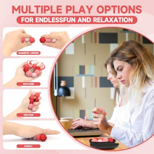 Magnetic Fidget Balls for Adults & Teens, Quiet Fidget Toys for Office Desk
