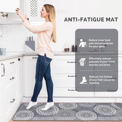 Kitchen Mat Water-Resistant Kitchen Rugs Cushioned Anti-Fatigue Floor Mat