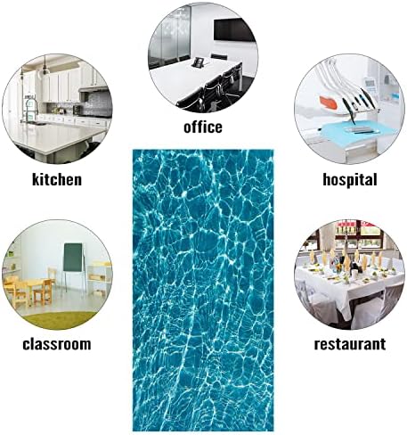 Fluorescent Light Cover Decorative Ceiling Light Filters,Ocean Pattern,for Classroom Office Hospitals Home Ceiling Decorative,2ft x 4ft,Dark Turquoise Baby Blue