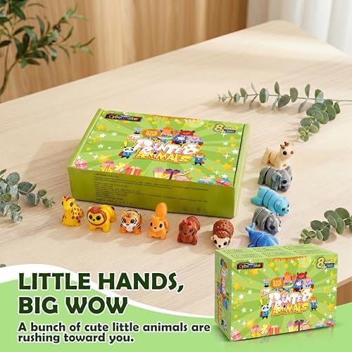 40PCS Mini 3D Printed Animals, Articulated Fidget Toys for Kids