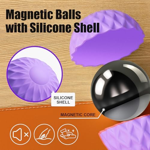 Magnetic Fidget Balls, 6 Pack Silicone Sensory Toys for Adults & Teens