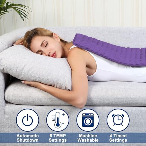 Electric Heating pad for Back Neck Shoulder Knee Arms Legs- Electric Heat Pads with 6 Heat Settings & Auto Shut Off &Dry/Moist Heat Heating Pad for Birthday Mother Father Girl Men Women