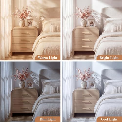 Night Stand Set of 2, 3-Drawer