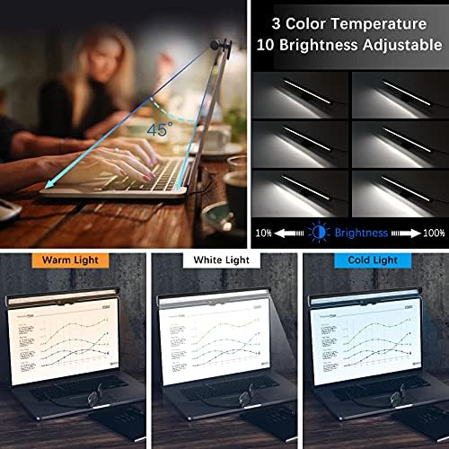 Wodgreat Laptop Monitor Lamp, Eye Care LED Screen Light Bar No Screen Glare