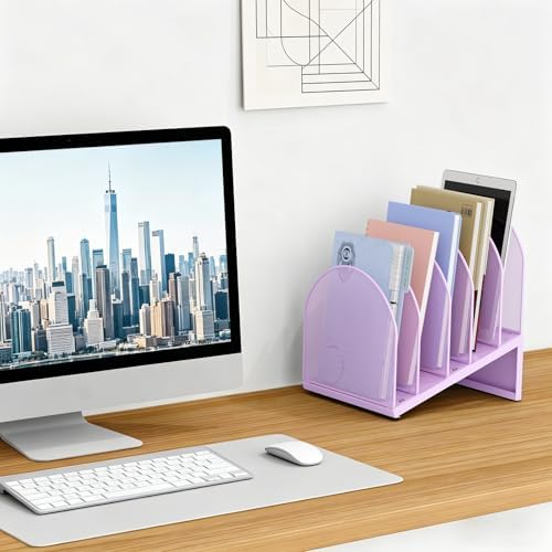 gianotter Desktop File Organizer with 5 Compartments