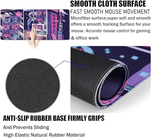 Japanese Comic Desk Mat Large Office Desk Pad Gaming Mouse Pad