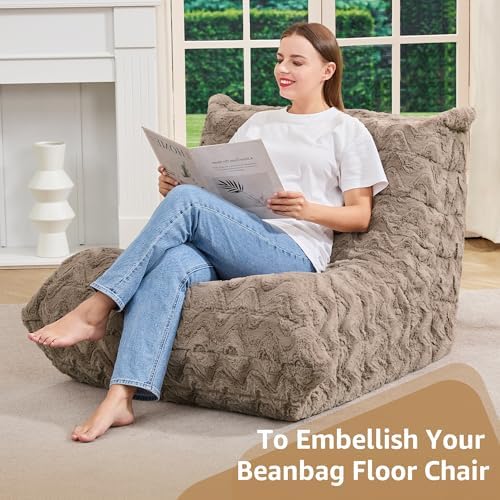 Hobestluk Big Bean Bag Chairs for Adults Fireside BeanBag Couch Togo Sofa