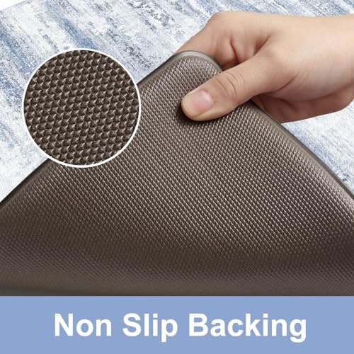 KIMODE Anti Fatigue Mat for Kitchen Floor,Farmhouse Half Circle Kitchen Rug