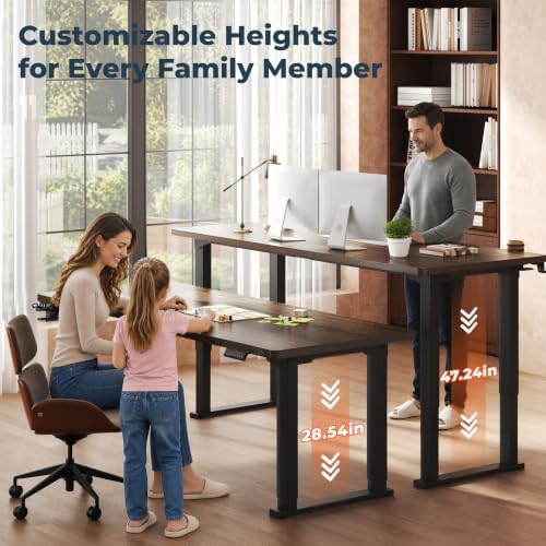 79x31'' 4 Leg Large Dual Motor Standing Desk for Home Office