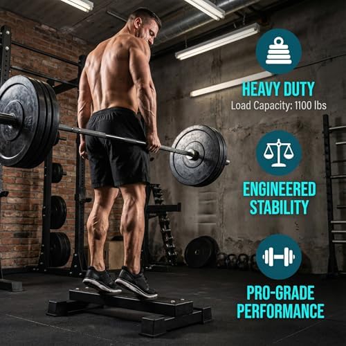 Steel Calf Raise Bar, Standing Calf Raise Platform Machine, Calf Raise Block Rack for Calf Stretching, Squat, Foot Stretch
