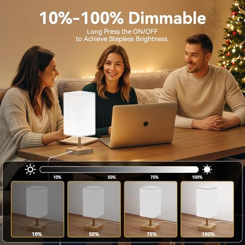 Light Therapy Lamp,10000 Lux Sun Lamp with 3 Color Temperatures, Adjustable Brightness, Timer & Memory Function, Happy Sunlight Lamp, Full Spectrum Light-Brown
