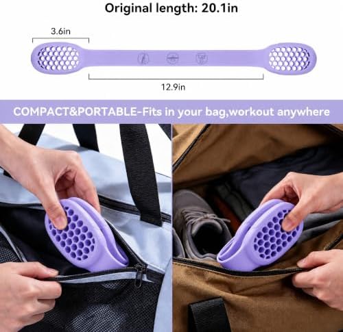 Resistance Band for Women, Silicone Shoulder Opener Back Stretcher,Stretch Bands for Exercise, Pull Exerciser for Posture Correction, Hand Grip Strengthener for Home Gym Office Travel