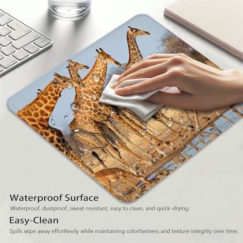 A Group of South African Giraffes Mouse Pad, Funny Wild Animals Desk Mat