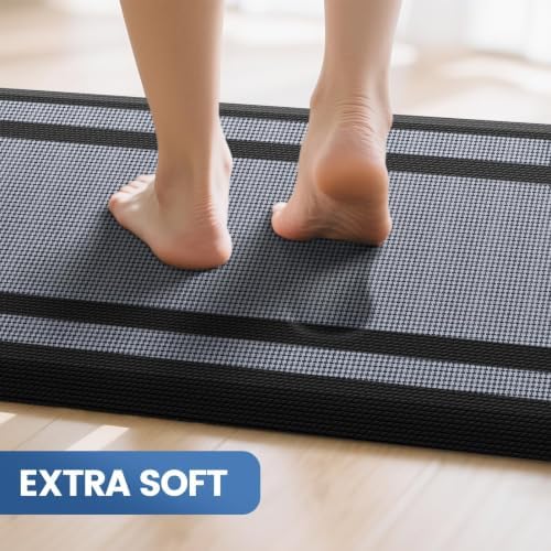 2PCS Kitchen Rugs Cushioned Anti-Fatigue Kitchen Mats Comfort Standing Mat