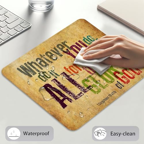 Whatever You Do for the Glory of God Mouse Pad, Christian Bible Desk Mat