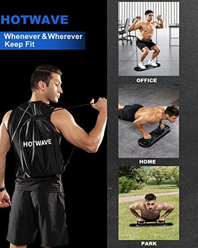 HOTWAVE Push Up Board, Portable PushUp Board, Foldable 20 in 1 Push Up Bar
