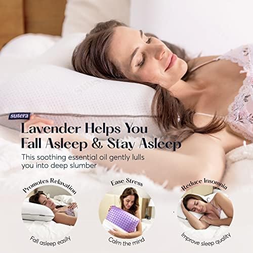 Sutera - Cooling Lavender Zen Memory Foam Pillow, Lavender Oil Infused