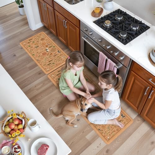 KIMODE Kitchen Floor Mats for Floor Cushioned Anti Fatigue,Rugs Sets of 2