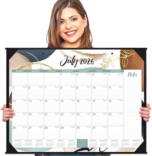 2026-2027 Desk Calendar - Desk Calendar 22'' x 17'', Jul 2026 - Dec 2027