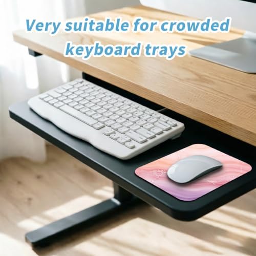Small Mouse pad, with Edge-Sewn Design, extends Service Life by Twice, occupying the Optimal Size for the Mouse and Wrist Position. (Marble)