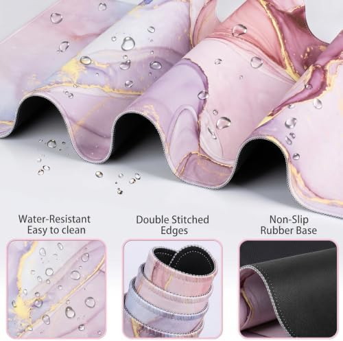 Large Mouse Pad with Wrist Rest, 4-in-1 Wrist Rest for Keyboard and Mouse