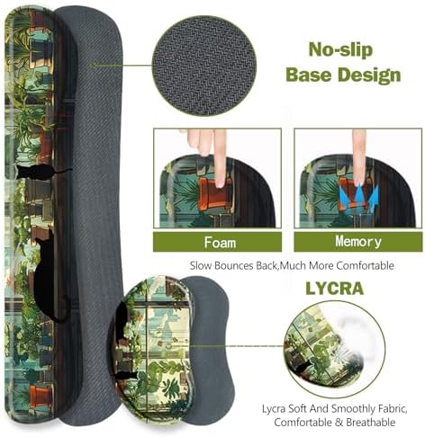 ToLuLu Extended Gaming Mouse Pad, Memory Foam Keyboard Mouse Wrist Rest Set