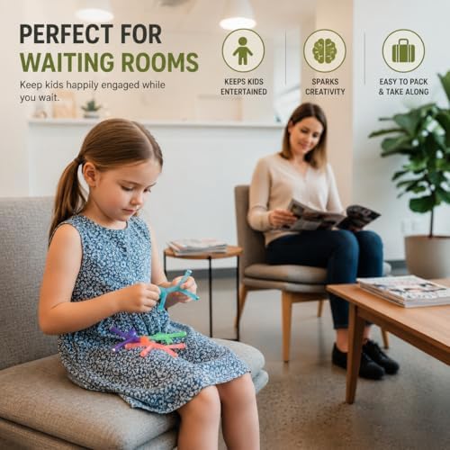 MAGMEN Magnetic Fidget Figures | Travel Toys for Kids (10-Piece Opaque)