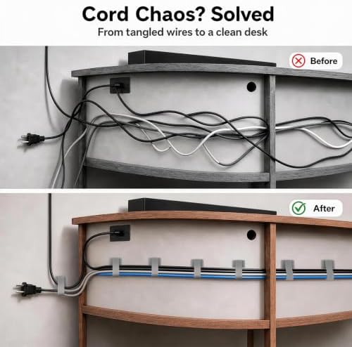 100 Pcs Cable Management Under Desk, Cable Ties, Cord Organizer Straps