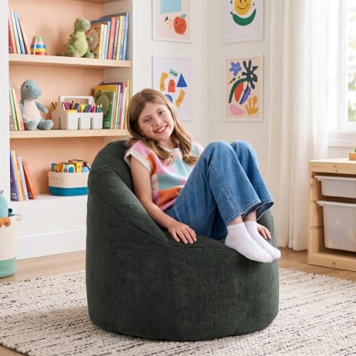Big Joe Milano Lightweight Kids Bean Bag Chair, Mosswood
