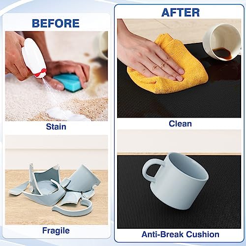StepRite 1-Inch Kitchen Mats for Floor, 2-Piece Anti-Fatigue Rugs, Black