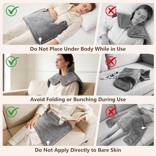 Heating Pads for Neck and Shoulders and Back, Neck Heating Pad