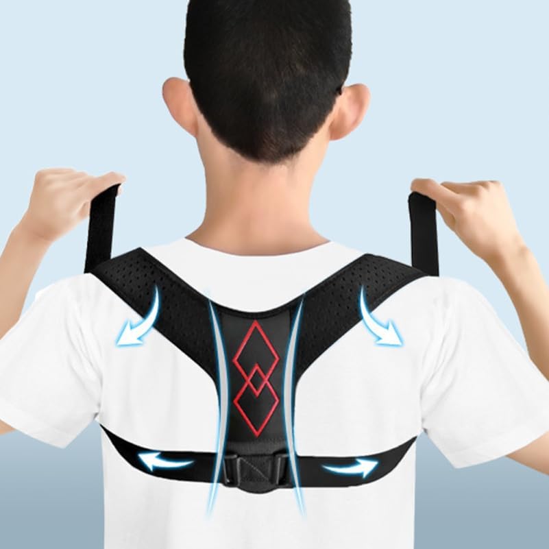 Posture Corrector Invisible Back Brace Adjustable Posture Trainer for Men Women Ergonomic Shoulder Support for Back Alignment Hunchback Correction Office Home Indoor Outdoor Use