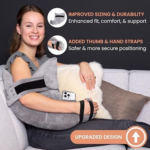 MOYOAMA Post Shoulder Surgery Pillow for Sleeping – Left/Right Arm Support with Adjustable Straps & Custom Firmness for Restful Recovery – Rotator Cuff, Bursitis, & Frozen Shoulder Pillow Post Surgery